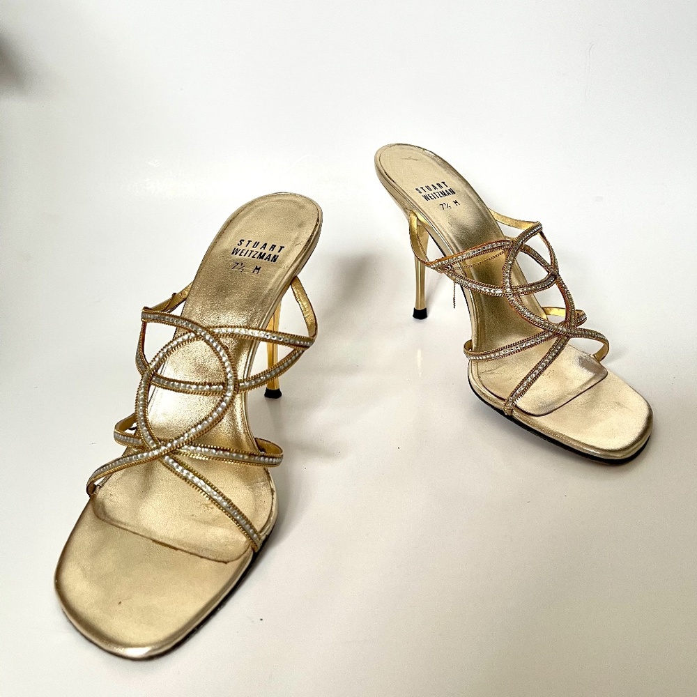stuart weitzman heeled sandals 7.5